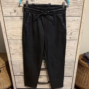 Loft Black Faux Leather Pants